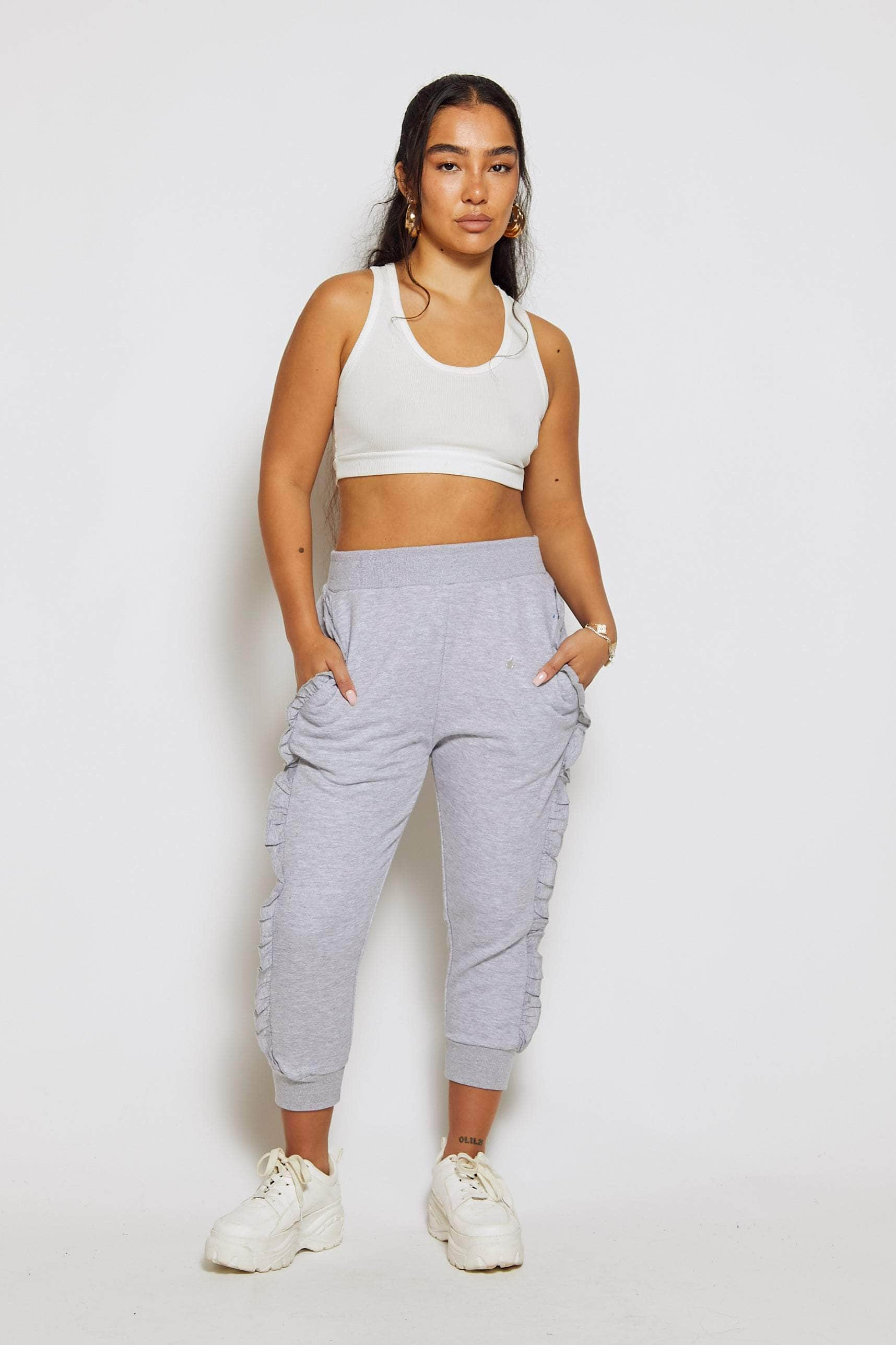 Grey Cropped Joggers